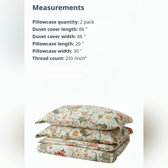 NWOT Full Queen Duvet Cover with 2 Matching Pillow Cases NÄSSELKLOCKA - Picture 5 of 6